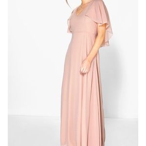 Boohoo cape detail chiffon maxi